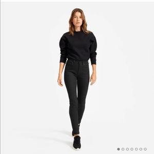 Everlane high rise skinny black ankle jean